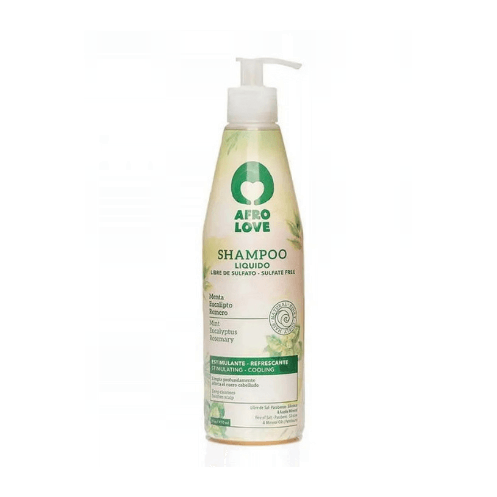 Afro Love - Shampoo Menta Romero - Champú Hidratante - 450 Ml