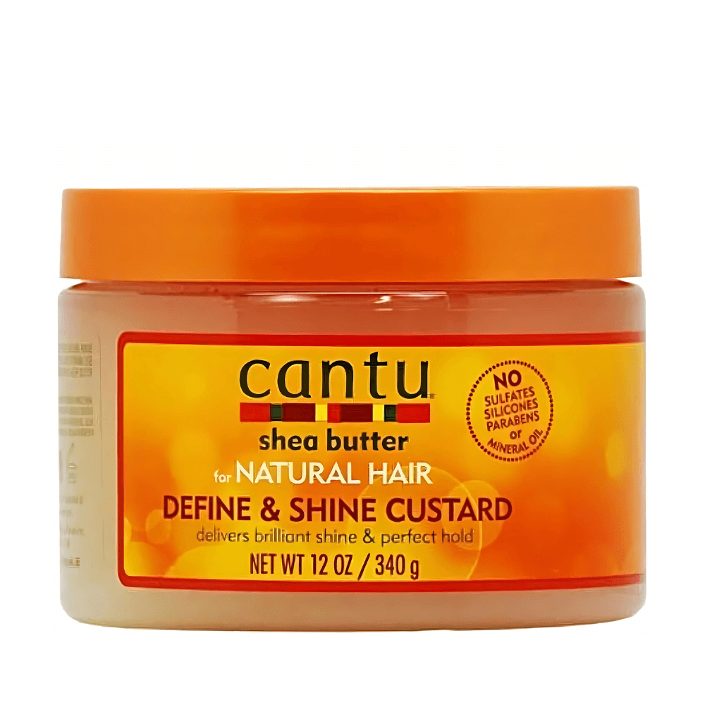 Cantu - Shea Butter - Natural Hair Define and Shine Custard Gel - Fijador De Rizos - 340 G