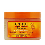 Cantu - Shea Butter - Natural Hair Define and Shine Custard Gel - Fijador De Rizos - 340 G