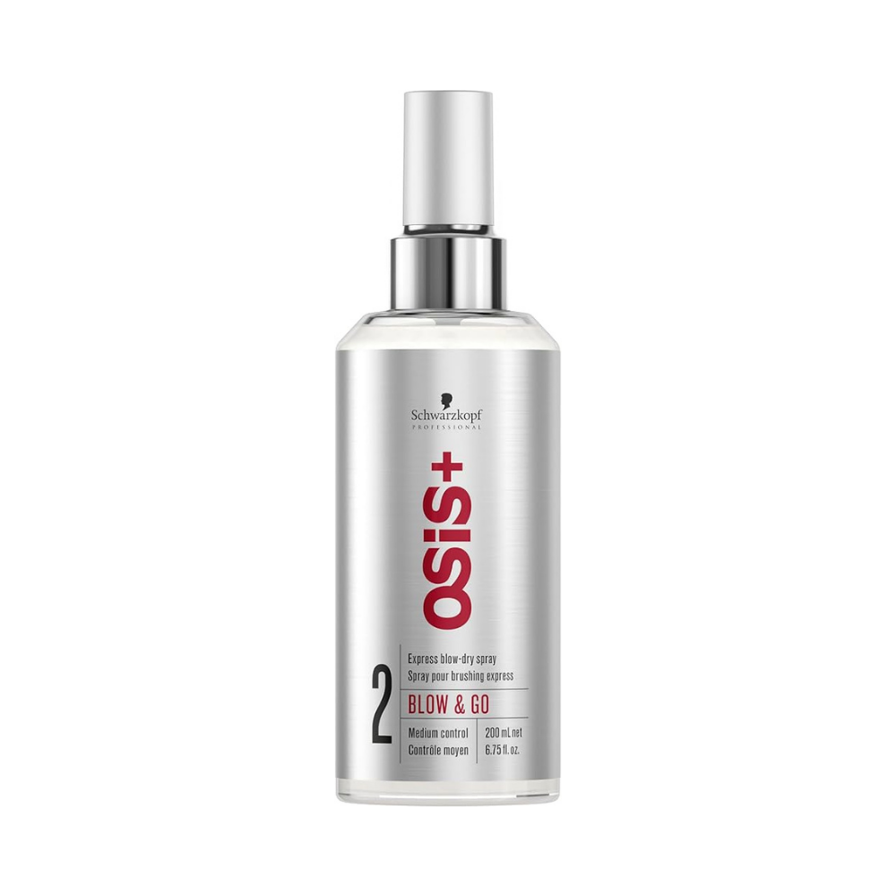 Schwarzkopf - Osis+ 2 Blow & Go Smooth Steek - Spray Express de Secado Rápido (Control Medio) - 200 Ml