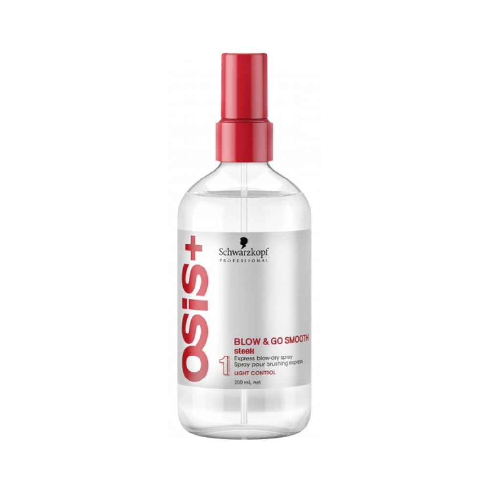 Schwarzkopf - Osis+ 1 Blow & Go Smooth Steek - Spray Express de Secado Rápido (Control Ligero) - 200 Ml